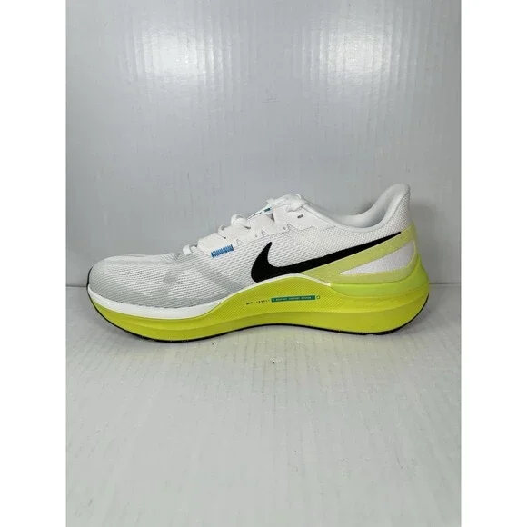 Size 12 Nike Air Zoom Structure 25 Running Mens White Cyber Black DJ7883-108 NEW